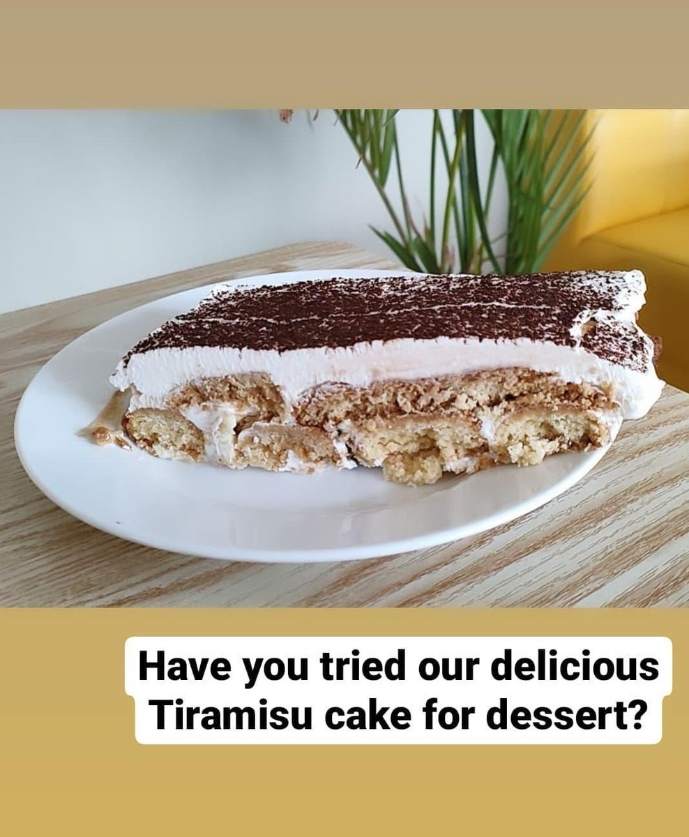 Get your piece of Tiramisu cake for dessert.