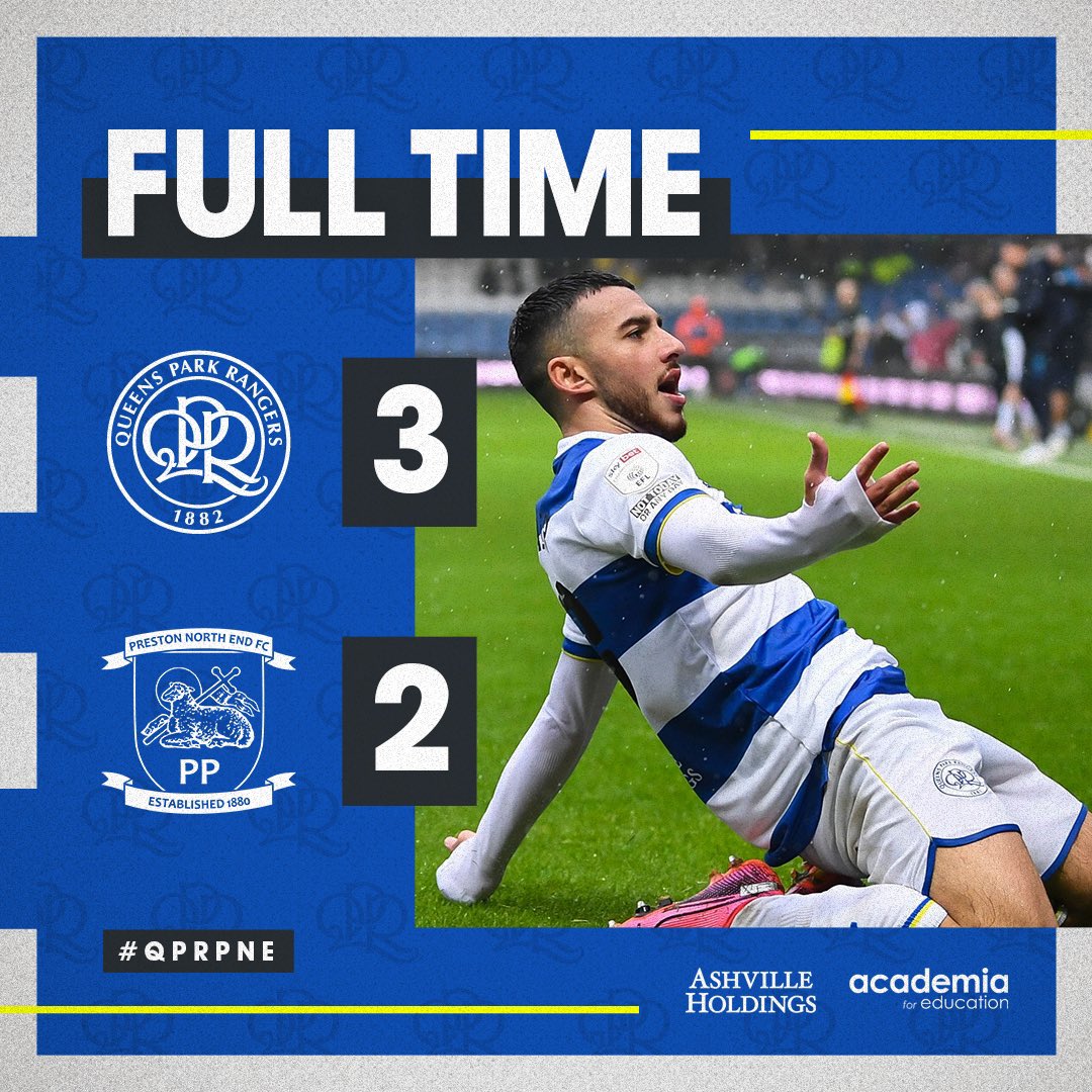 QPR's tweet photo. 🤩 𝗬𝗘𝗦! 𝗬𝗘𝗦! 𝗬𝗘𝗦𝗦𝗦!

(3-2) #QPR | #QPRPNE https://t.co/x7BbiXmA7F