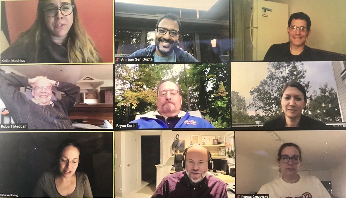 JishnuSenGupta's tweet photo. Great to catch up with @theclotthickens @MedcalfRobert @DrKlotter @karin_leiderman @aswolberg @JHMorrissey @RGrozovsky and #AlanMast at our #FridayHuddle! 🎃🍻 https://t.co/T89Vow9jN2