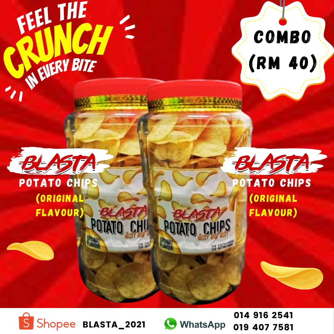 farhanfz's tweet photo. Haritu ramai tanya pasal potato chips Blasta ni. Nak share semula.

Kalau korang suka potato chips, order je kat Shopee. Taip Blasta_2021 and order.

https://t.co/sR6cjGUwxK https://t.co/87ewI3Ffmf