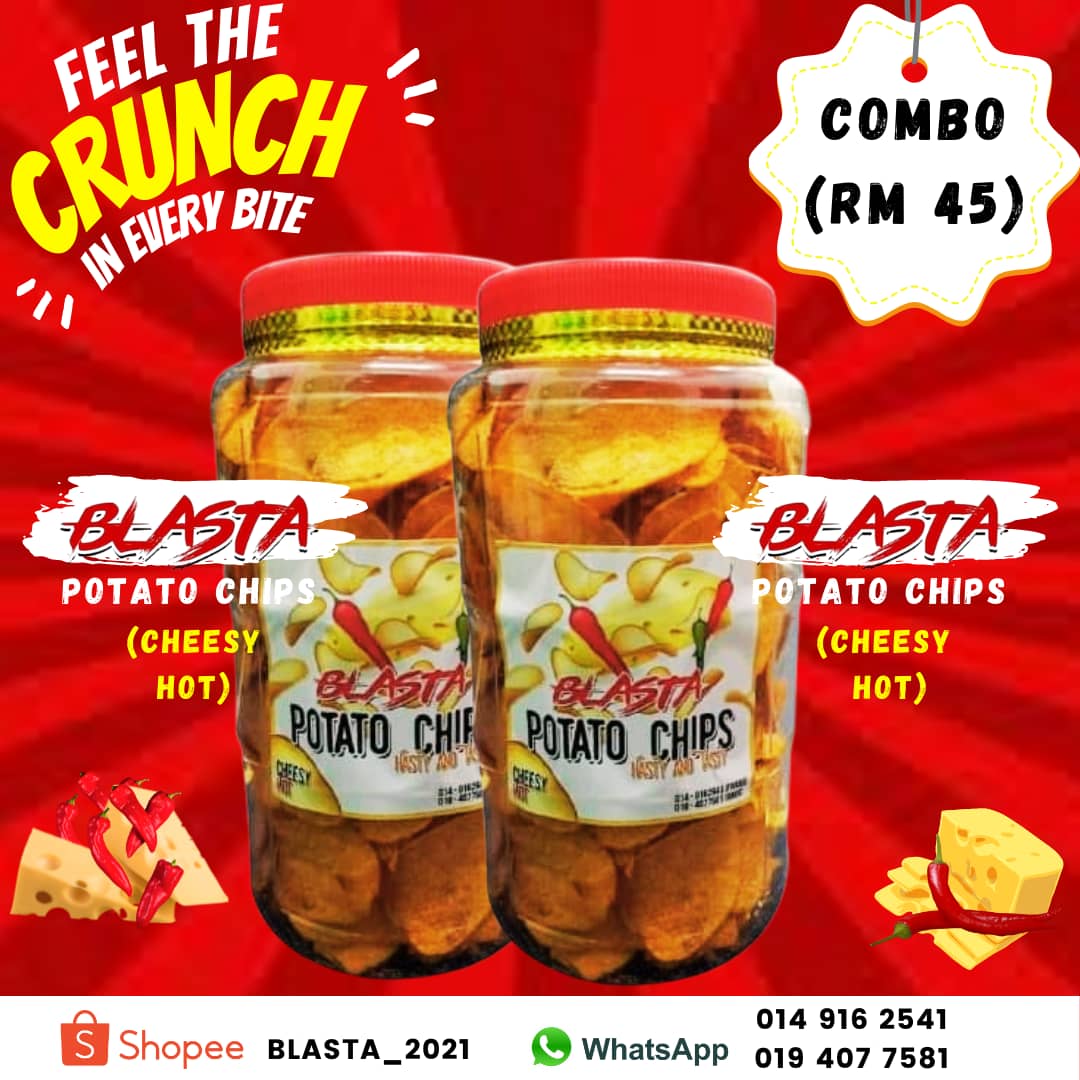 farhanfz's tweet photo. Haritu ramai tanya pasal potato chips Blasta ni. Nak share semula.

Kalau korang suka potato chips, order je kat Shopee. Taip Blasta_2021 and order.

https://t.co/sR6cjGUwxK https://t.co/87ewI3Ffmf