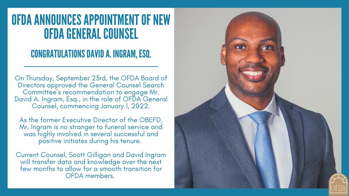 ofdaonline's tweet photo. Be sure to check your inbox for the most recent #OFDA #DigitalDirector:
π New OFDA General Counsel Appointed
π ODH Releases Guidance on COVID-19 Vaccine Booster Doses
π OBEFD Quarterly Newsletter
π Upcoming #OFDA Events & Opportunities
π New #OFDAMembers
#OFDADigitalDirector https://t.co/B99JggxtaZ