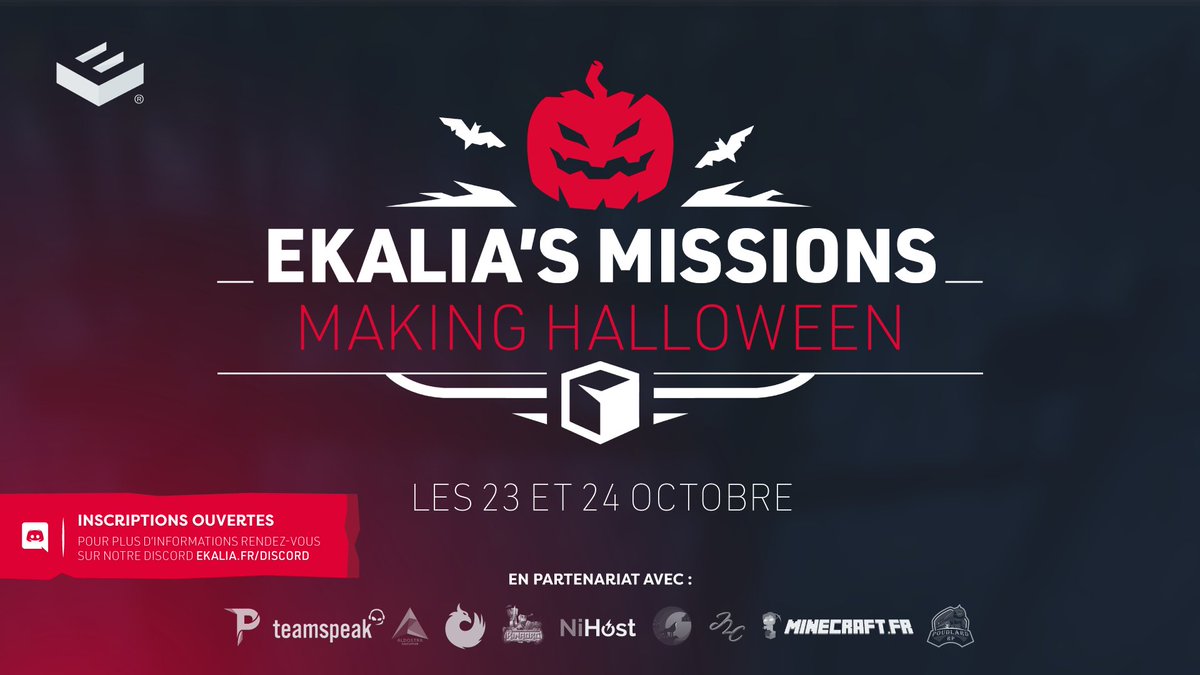Ekalia's tweet photo. 🔴ANNONCE 

EKALIA'S MISSIONS: MAKING HALLOWEEN 🎃

Rendez-vous les 23 et 24 octobre pour un nouvel événement Ekalia ! ☠️

Réparez vos machines et produisez le plus de bonbons possible. 🍬

🌐: https://t.co/Bu8KWH3y6c
📽️: https://t.co/p0BOvrYdyJ

#EMMakingHalloween🎃 https://t.co/LEKJyoqvdp