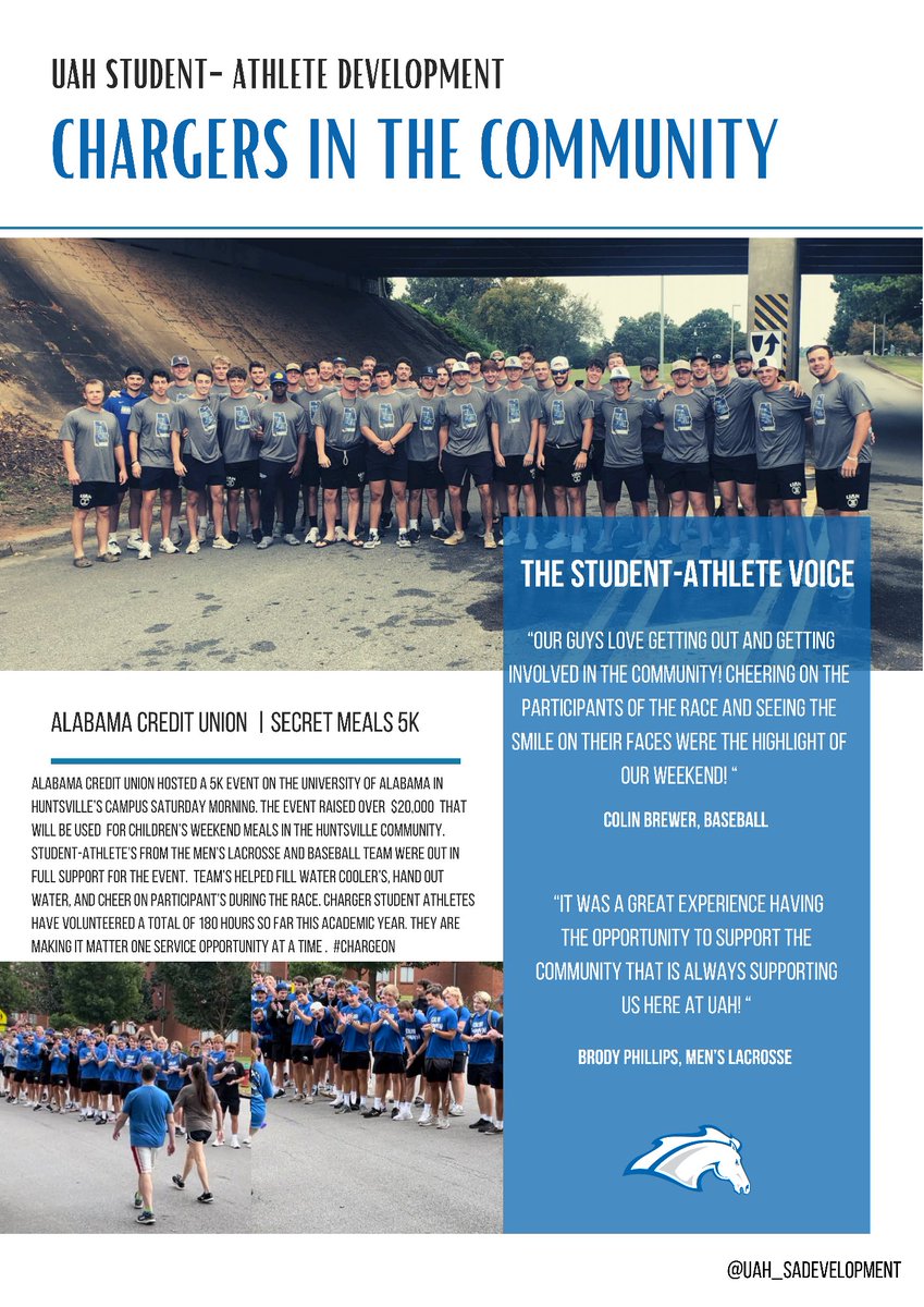 _jencole's tweet image. A recap. #chargersinthecommunity #makingitmatter @UAHLax @UAH_Baseball