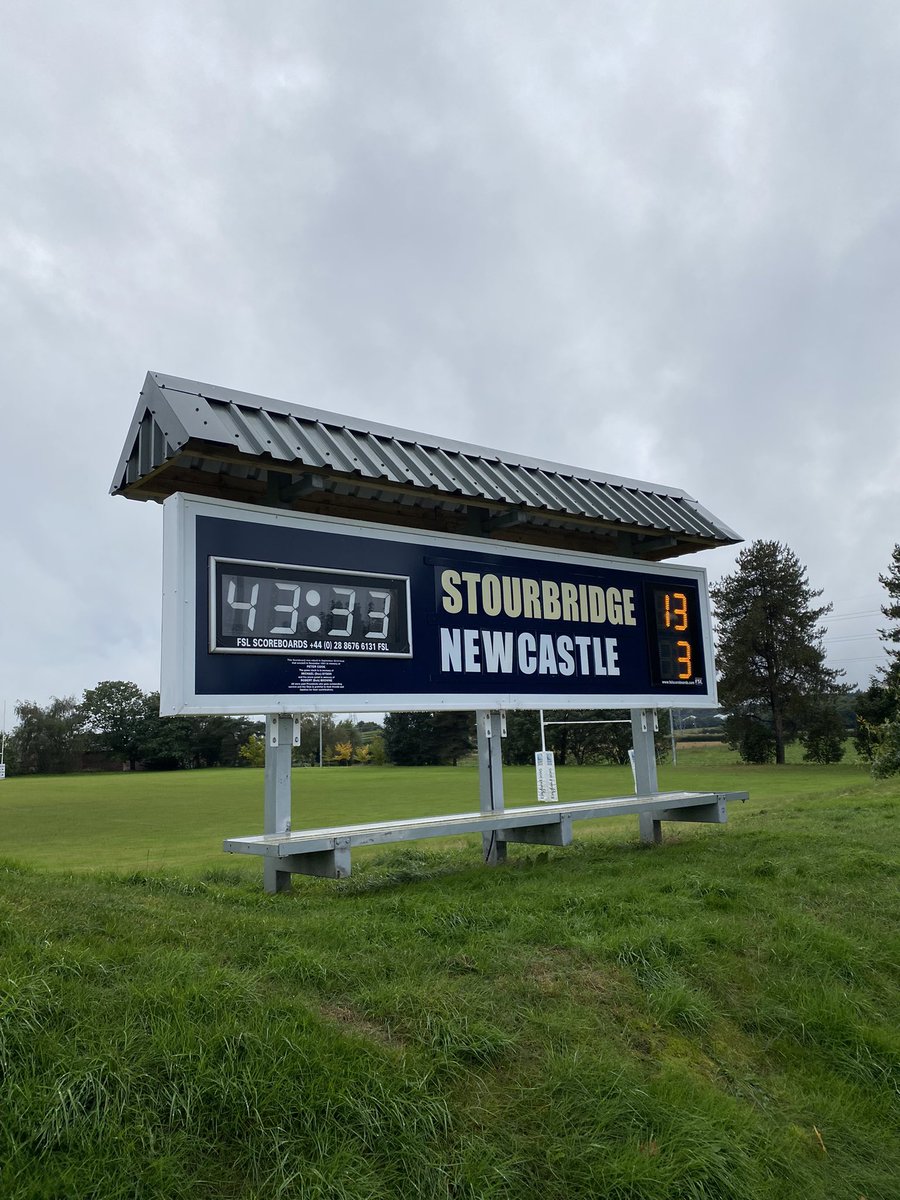 Stourlions's tweet photo. Full time and Stour Lions win against Newcastle, with 2 pens and a Ben Meakin converted try. A great result in difficult conditions. Thanks to everyone who braved the rain. #LIONSLIONSLIONS #midlands2westnorth https://t.co/yiAglu0ha0