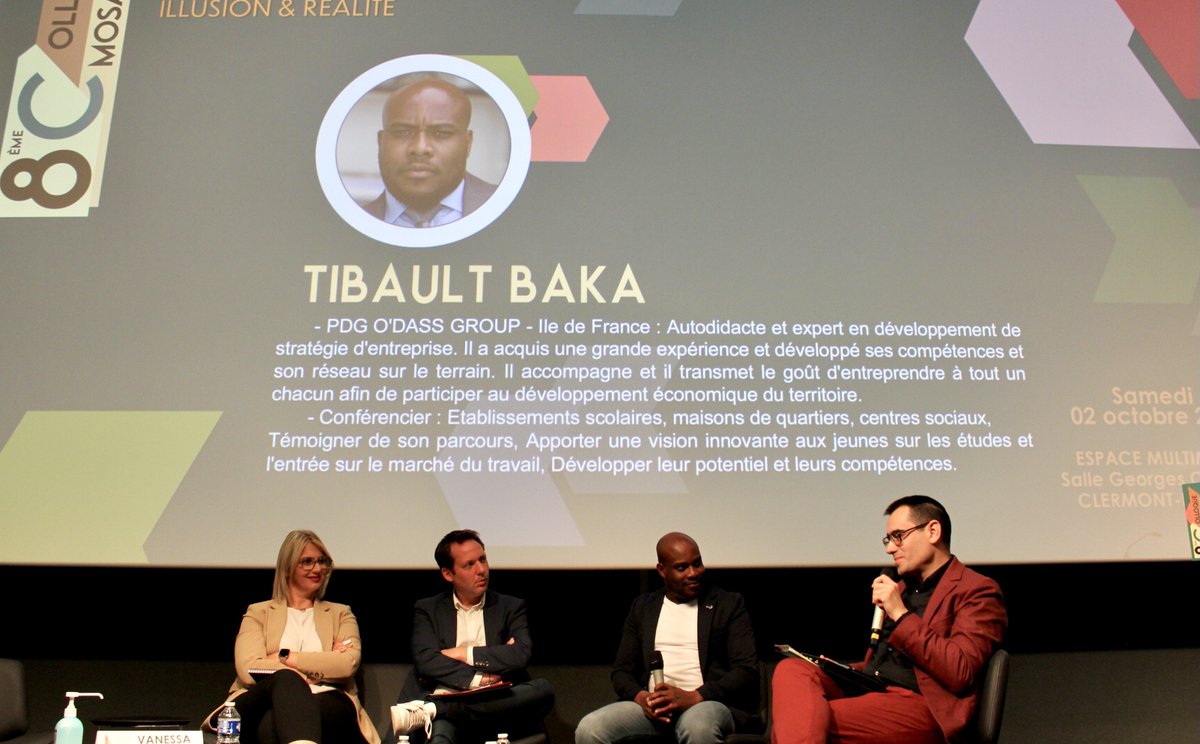O'DASS GROUP (@odassgroup) on Twitter photo A l'occasion du 8éme colloque #mosaic à Clermont-Ferrand notre fondateur <a href="/tibault_baka/">Tibault Baka</a> participait à la table ronde du "Mieux vivre ensemble" entre illusion & réalité #EnsembleOnVaPlusLoin #InvestirEtEntreprendreAutrement #Accompagnement #CréationDentreprise #PlacementRecrutement A l'occasion du 8éme colloque #mosaic à Clermont-Ferrand notre fondateur <a href="/tibault_baka/">Tibault Baka</a> participait à la table ronde du "Mieux vivre ensemble" entre illusion & réalité #EnsembleOnVaPlusLoin #InvestirEtEntreprendreAutrement #Accompagnement #CréationDentreprise #PlacementRecrutement