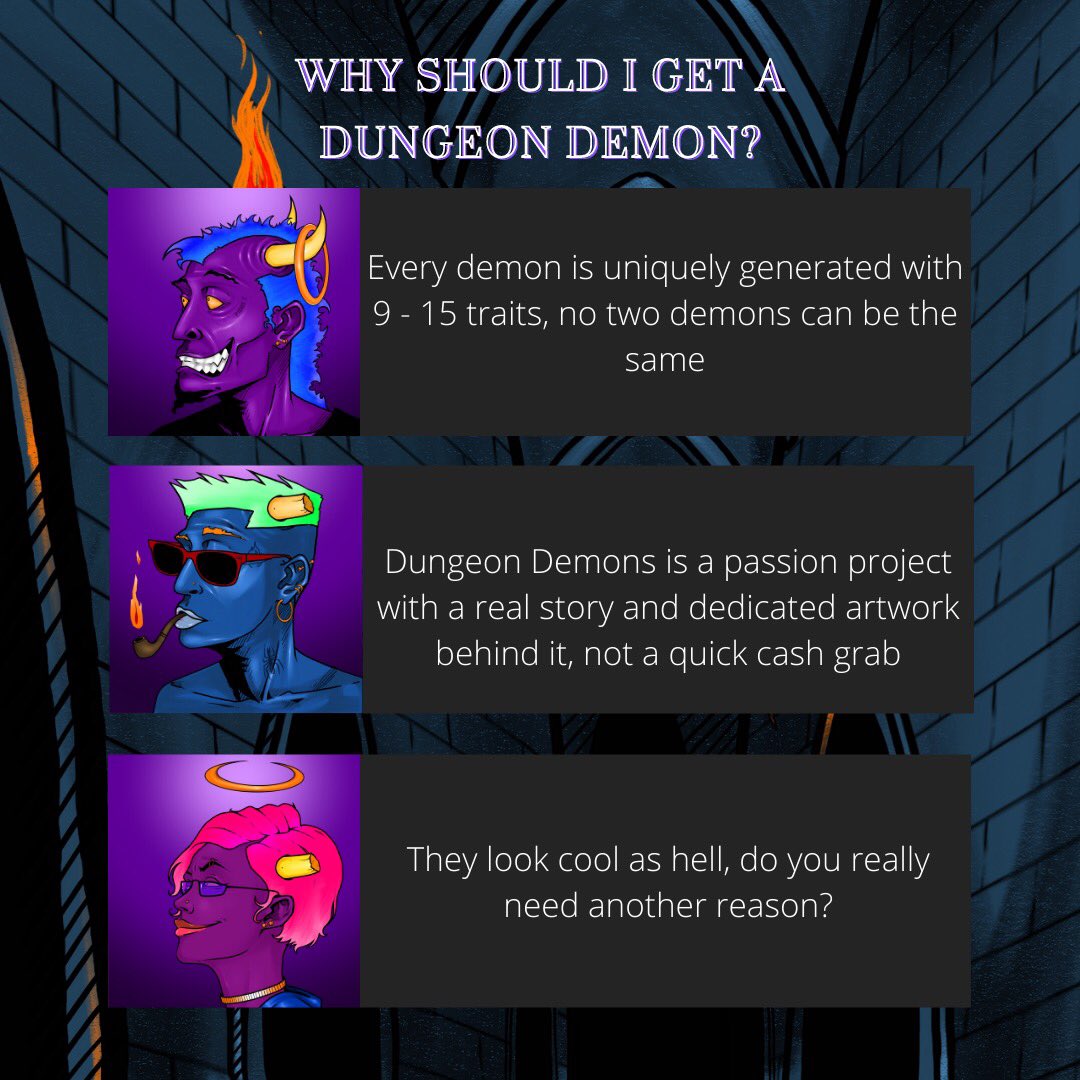 DungeonDemons's tweet photo. Tell a friend to tell a friend #DungeonDemons

#Solana #SolanaSummer #SolanaNFTs #NFTs #NFTCommunity #NFTLAUNCH #nft https://t.co/QA7egQtbfY