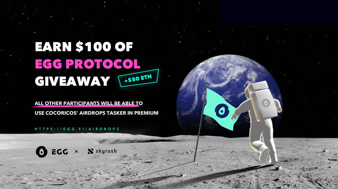 eggfi's tweet photo. 🎁🎉 AIRDROP | EARN $100 EGG + $50 ETH ! 🎉🎁

Participate:
👉 #Follow @eggfi 
👉 #RT
👉 #Tag 5 friends in a comment

🕒 1 winner will be selected on 9 OCT 2021! https://t.co/Osygcaa4Iu