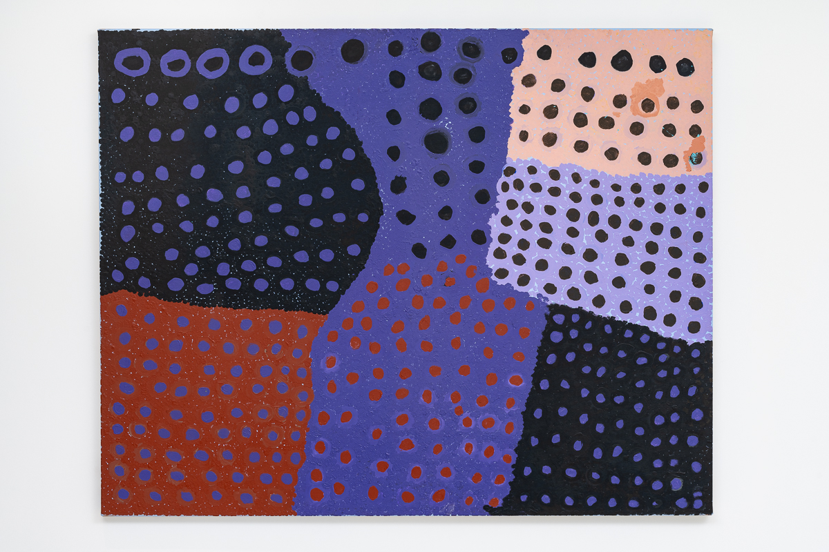 "Purrpalala" by Aboriginal Australian artist Biddy Long amazes us, the symbols and patterns that Jukurrpa paintings contain aren't abstract, but representative of marks left in the sand by animals at night.

Come see Biddy's work at JGM 
Sept 30th - Oct 13th
Wed - Sat 11am - 6pm