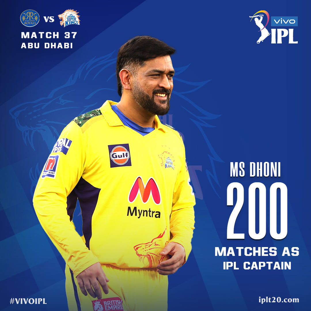 IPL's tweet photo. 'Thala' 🙌 💛

#VIVOIPL | #RRvCSK https://t.co/akGmZrVYfJ