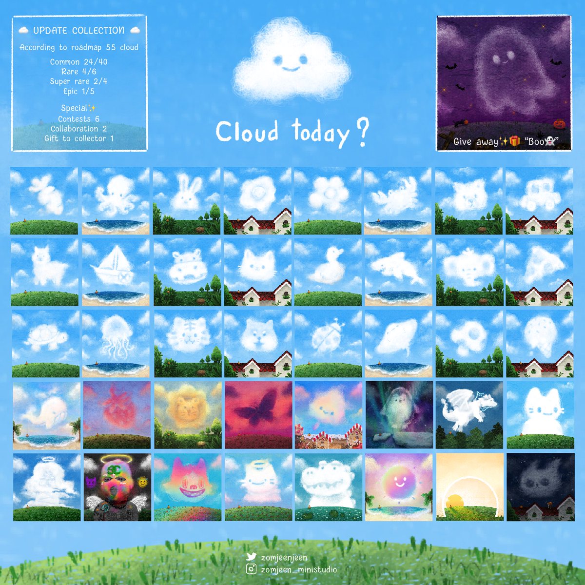 zomjeenjeen's tweet photo. 🚨 UPDATE 🚨

Cloud today? ☁️
Drop every Wednesday✨
Opensea : https://t.co/rRBxuO7Ibj
Discord : https://t.co/pTsemFp6Dy

#NFTs #NFTTHAILAND #nftasia #NFTCommunity #nftcollector #NFTcollection #NFTcollectibles #OpenSeaNFT #NFTArtist #NFTArt #NFTCollector #ThaiNFT https://t.co/Go2DXHig0o