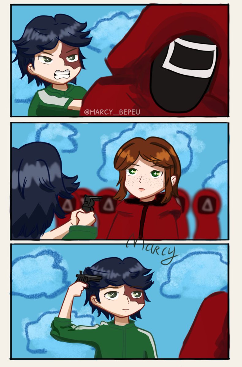 marcy_bepeu's tweet photo. what if IDV but in 'squid game'
#NorEm 🧲👒
#EmmaWoods
#NortonCampbell
#IdentityV #IdentityVfanart #SquidGames https://t.co/OlZgdRO8vk