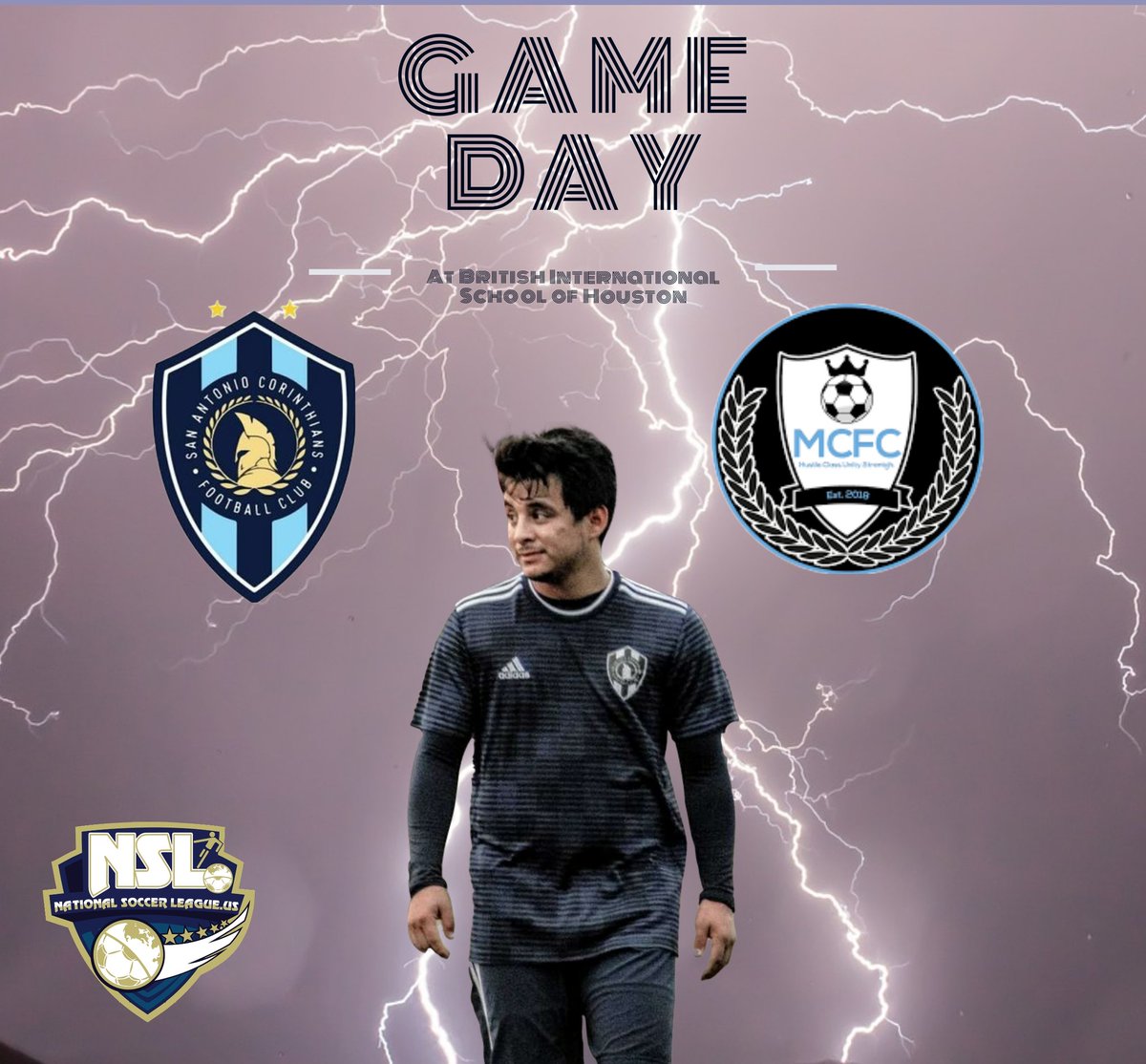 It's game day for our NSL boys! 🆚 @maydecreekfc ⏰ Saturday 6:00pm 🏟 British International School of Houston 🏆NSL