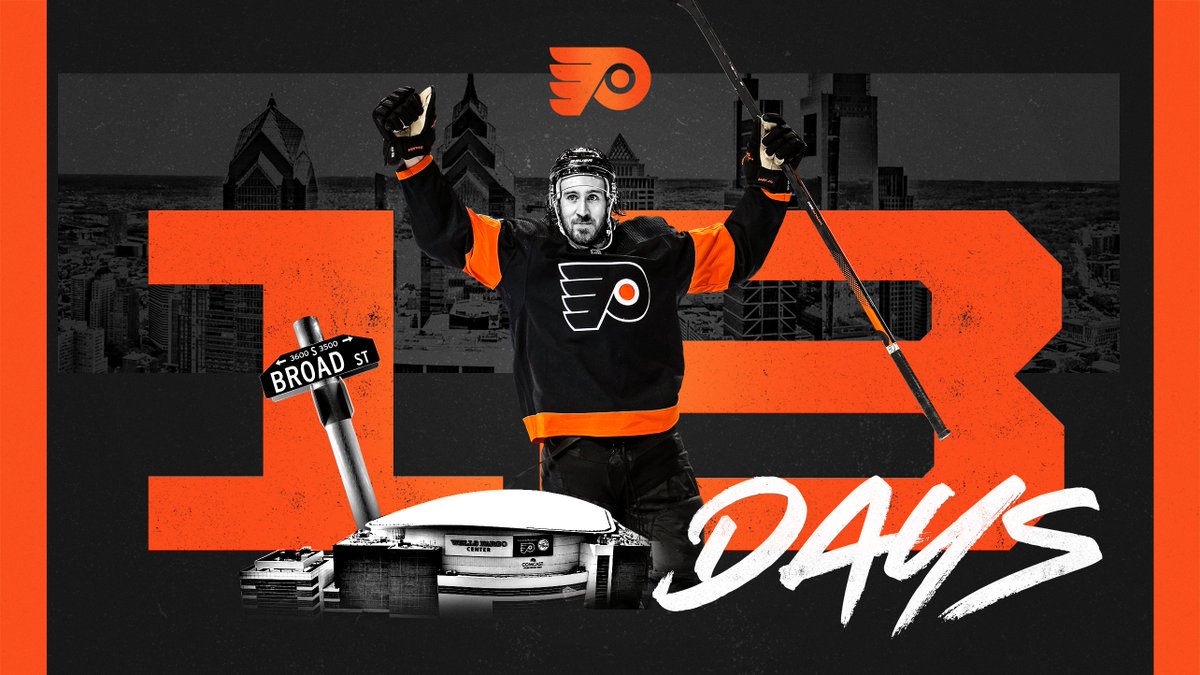 NHLFlyers's tweet photo. Hayes Days away! #BringItToBroad https://t.co/YL3RiHE3t2