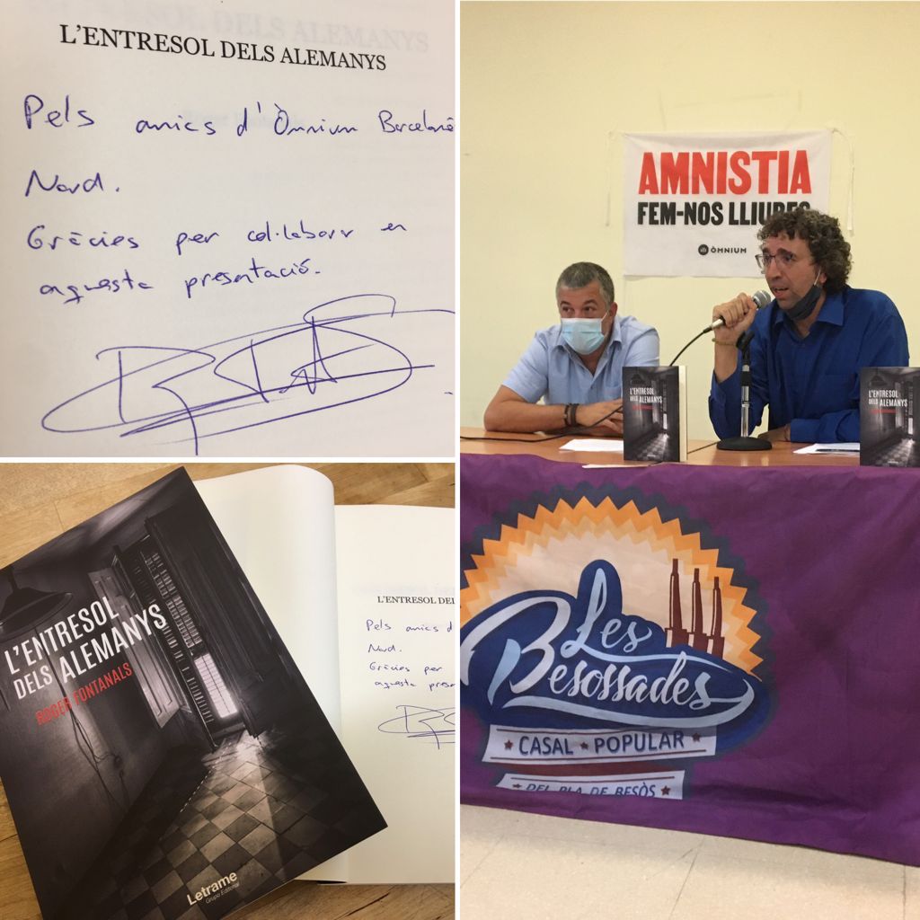 omniumBnord's tweet photo. Aquesta setmana hem donat suport a la cultura en català al Polidor de #SantAdrià durant la presentació del llibre "L’Entresol dels Alemanys" de @FontanalsRoger. I a més l'autor ens ha regalat un exemplar!
Moltes gràcies @lesbesossades &amp; @angelgilma !! https://t.co/wXt8qJDKDH