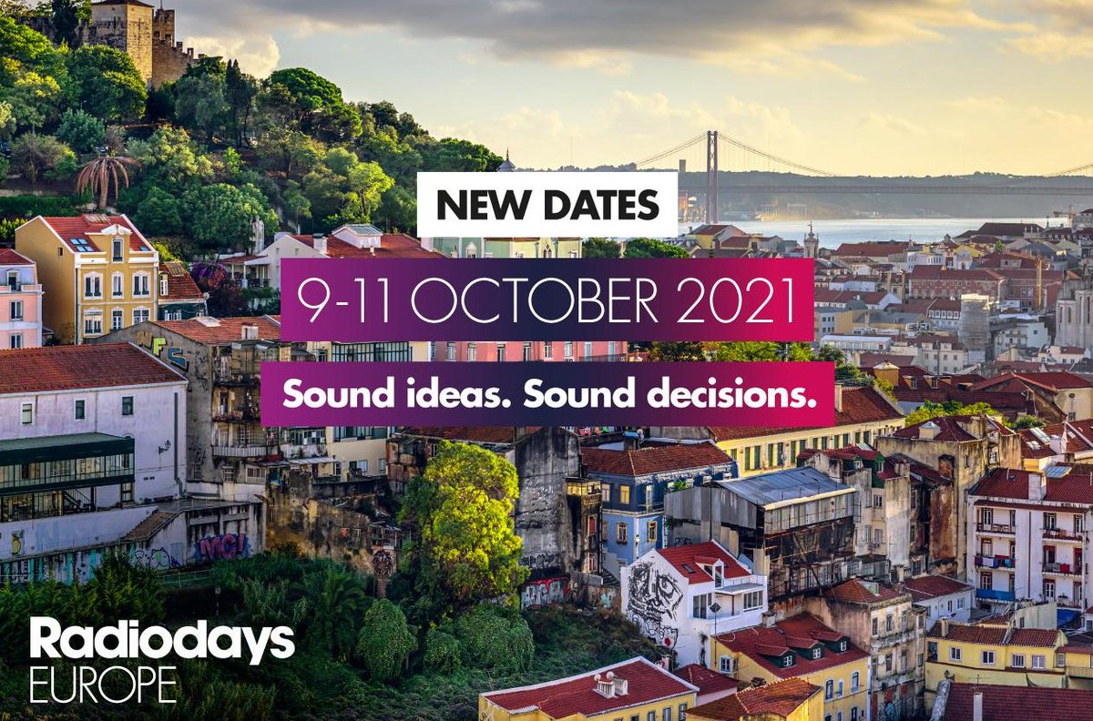 RadiodaysEurope's tweet photo. In one week radio and audio professionals from around the world will all be arriving in Lisbon for #RDE21... We can't wait to see you! 

Find out more: https://t.co/inhyrmHHLF https://t.co/CC9mVzaI6g