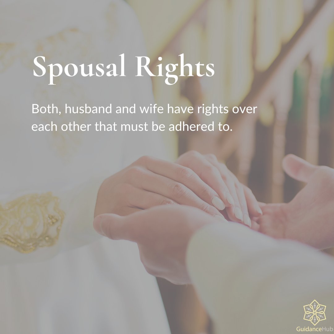 guidancehub's tweet photo. It is a common misconception that #women have no #rights in #Islamic #marriages. #Obligations of a #husband towards his #wife:

- Provide #food &amp; #financial #support
- Be #loving, #caring &amp; #playful with her
- #Protect her #honour &amp; #dignity

#GuidanceHub #GH #TalkGH #love https://t.co/LkaCias4vL