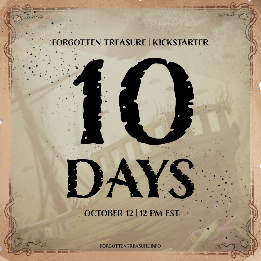 Don't forget, the first 48 hours of any Kickstarter campaign are crucial and we really need your support to bring this project to life! T-Minus 10 days.