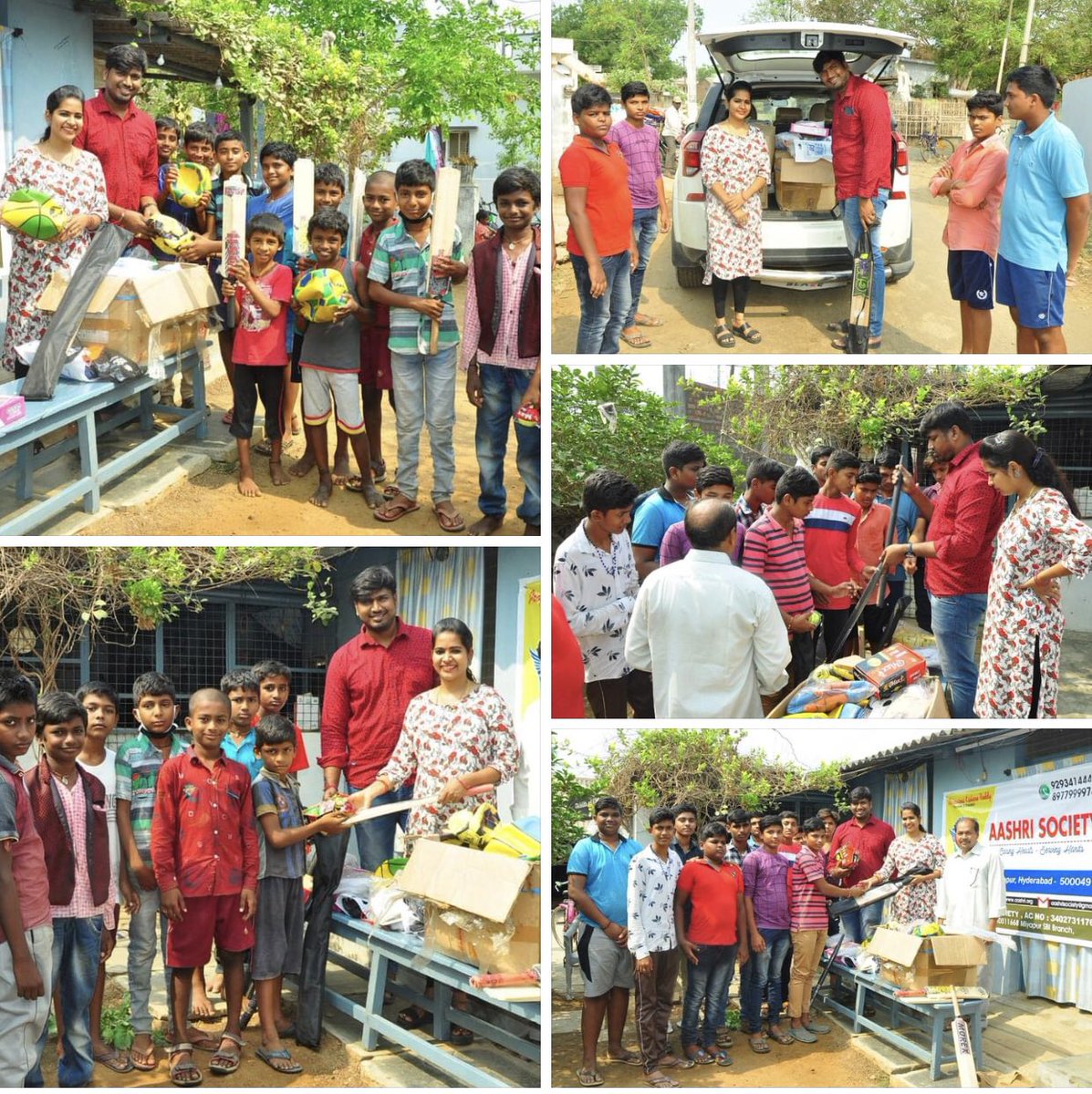 aashrisociety's tweet photo. ఖమ్మం జిల్లాలోని తల్లాడ మండలం నారాయణపురం గ్రామానికి చెందిన
విద్యార్థులకు
మా ఆశ్రీ సొసైటీ తరపున విద్యార్థులకు
 క్రికెట్ కిట్లు, వాలీబాల్ , ఫుట్ బాల్, ఇతర క్రీడా పరికరాలను అందించాము. వారి కళ్ళల్లో కనిపించిన ఆ ఆనందం ఎనలేనిది.🙏🙏😊 https://t.co/0Mdct2Yc2x