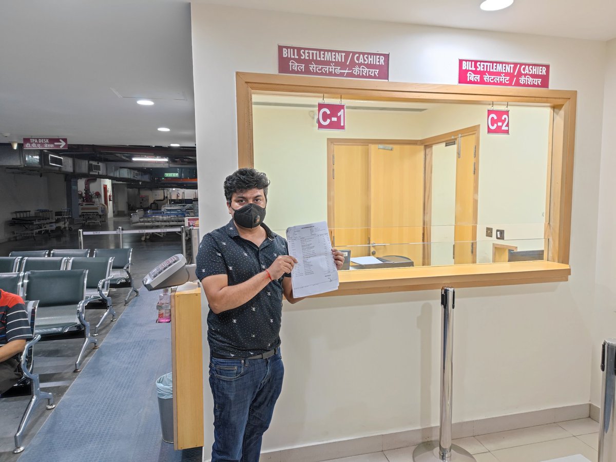 abhishek's tweet image. #help I am at @BLK_Hospital Karol Bagh - one of my family member underwent a surgery, and in the billing hospital is forcing me to pay double the amount - it&apos;s a hospital mistake I have all the proof in papers and bill estimate with me. 

Please retweet this to support. 🙏