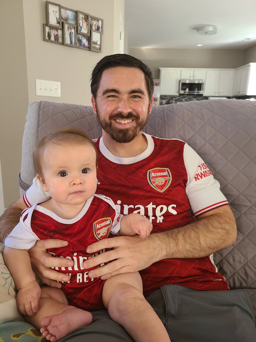 WillTJones's tweet photo. Come on you gunners! This little one wants to play with @TobinHeath soon @Arsenal @NBCSports #COYG #MyPLMorning https://t.co/Le1AwCcS5q