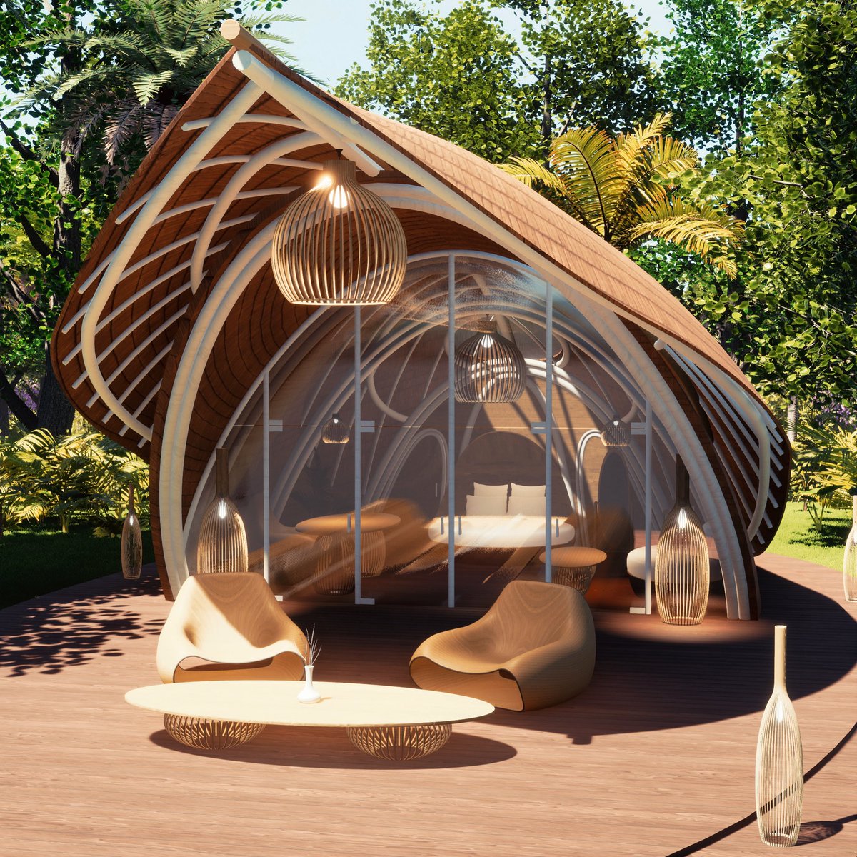 CristiandeSola's tweet photo. Spring House —> Get your architecture dream! DM us for free consultation. We design and build for you.

#bamboohut #bamboomaterial #bamboobuilding #buildingwithbamboo #buildingnatural #bambooforest #bamboo #bambooarchitecture #bamboogreen #bamboolife #bamboodesign #bamboostyle https://t.co/TZO7E6x3Z6