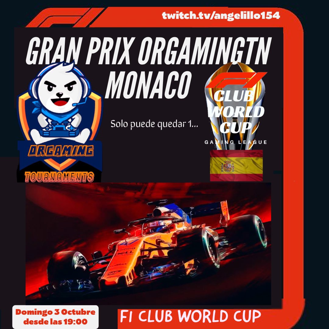 Llegamos al GP <a href="/OrGamingTn/">OrGaming</a> de Mónaco !!! 

Con una Qualy especial “todo a una” así que os esperamos a las 19:00!!

También habrá un sorteo muy especial  después de la carrera 😏