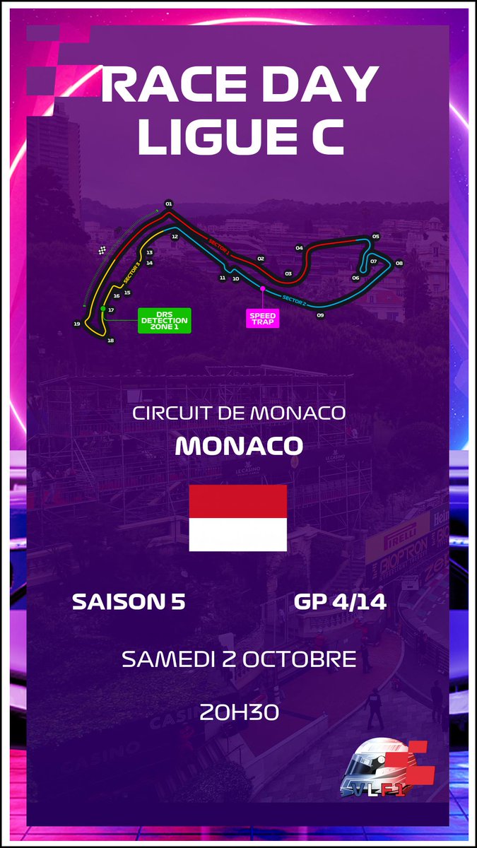 virtualliguef1's tweet photo. 🚨 RACE DAYY🚨
Et c'est au tour de la ligue C de se confronter au terrible GP de Monaco🇲🇨à l'occasion de la 4ème journée de cette saison 5!
Les Alpines renouvelleront-elles leur performance de la semaine dernière? 🏆
#F12021 #jeuxvideos #virtualliguef1 #vlf1 https://t.co/JR95oDGfaP