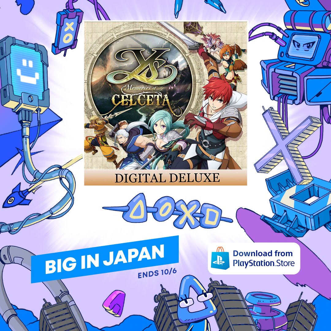 XSEEDGames's tweet photo. Only a few days left in the Big In Japan Sale! Save on XSEED favorites on #PlayStation4 until Oct. 6 (pt)!

-#GBVS 
https://t.co/eozdHVnTyb
-#AKBHD
https://t.co/0WARgvsgqF
-#Ys: Memories of Celceta
https://t.co/j9BxgtdcPf
-Kandagawa #JetGirls
https://t.co/hmmJrMfX96
...and more! https://t.co/7ElAFKO93g