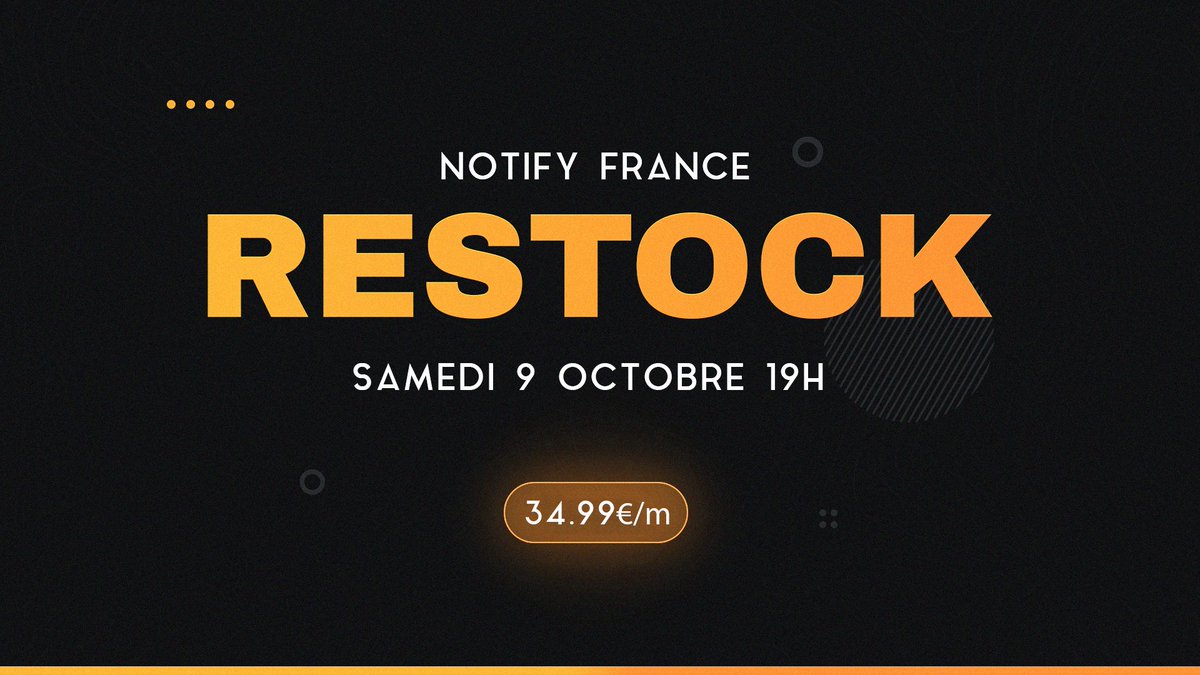 Ça fait longtemps, non ?😈

Rendez-vous le samedi 9 octobre à 19 heures pour tenter votre chance de nous rejoindre. 🚨

Pour l'occasion, nous mettons en jeu une clef gratuite🔑
RT 🔁+ Like ❤️ pour tenter ta chance

TAS : 08/10/21
