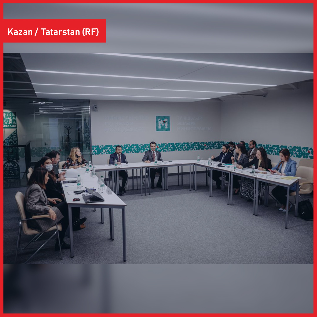 ICYF_Official's tweet photo. The ICYF delegation headed by ICYF President H.E. Taha Ayhan had a fruitful bilateral meeting with the Ministry of Youth Affairs of the Republic of Tatarstan (Russian Federation) leaded by H.E. Timur Suleymanov, the Minister of Youth Affairs. https://t.co/Pf2cm1pwcq