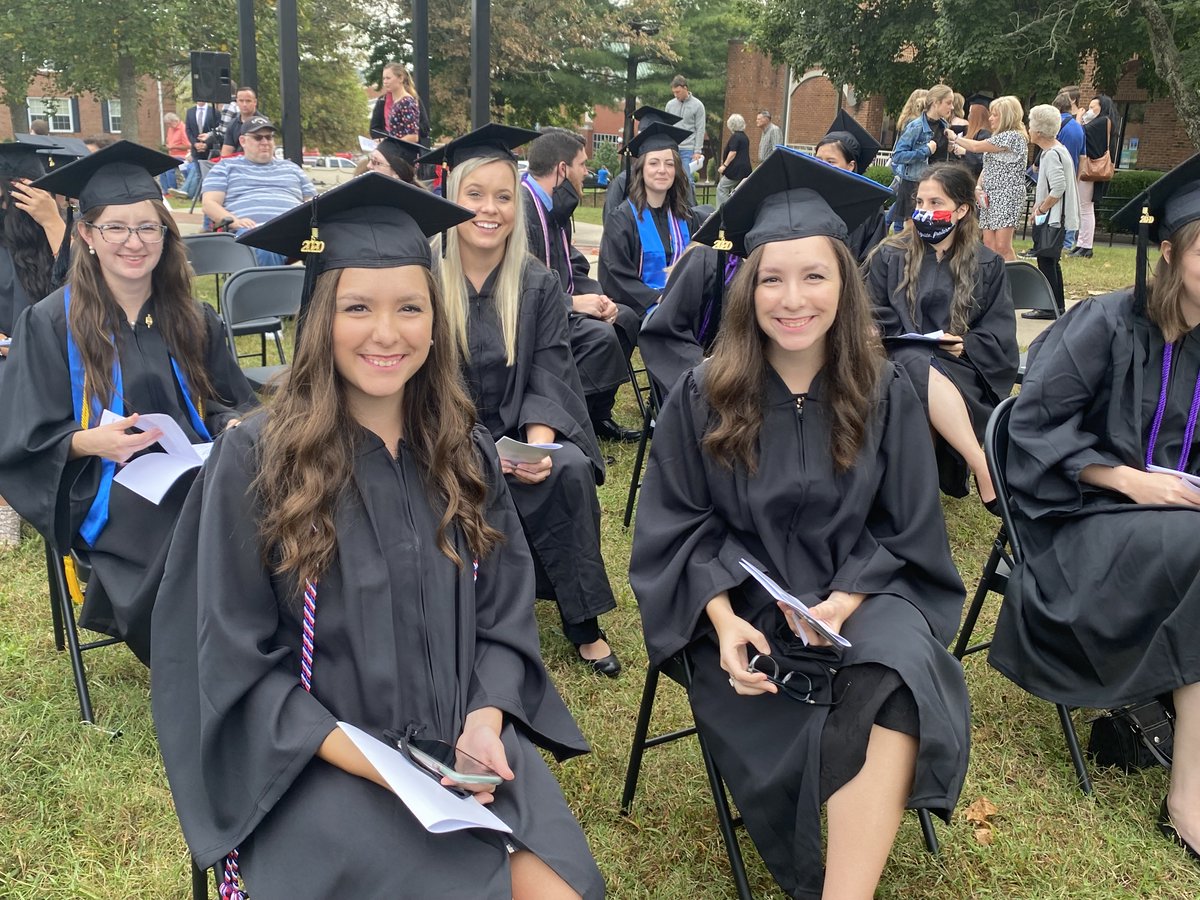 LindseyWilson's tweet photo. More scenes from today's Class of 2020 in-person commencement ceremony. Congratulations, graduates! It was wonderful to see you again! #BlueRaidersForLife #LWCisFamily https://t.co/Q26YydB4xV