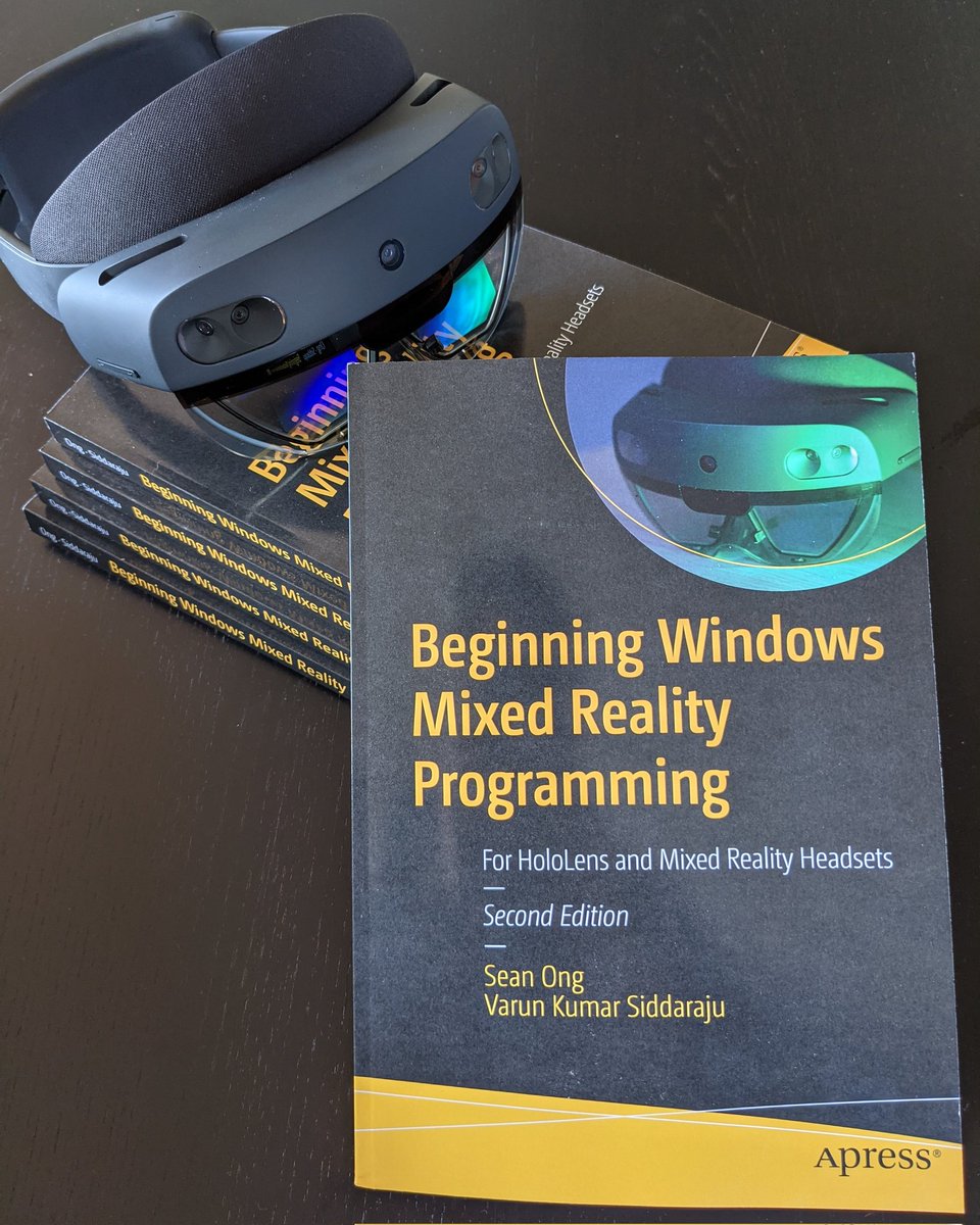 Proud to announce that the 2nd ed. of Beginning Windows Mixed Reality Programming by <a href="/varunsiddaraju/">Varun Kumar Siddaraju</a> and myself has been published! 

apress.com/us/book/978148… 

<a href="/MxdRealityDev/">Mixed Reality DevRel Team</a>
<a href="/HoloLens/">Microsoft HoloLens</a> #windowsMR #AR #VR #XR <a href="/XRDevStudio/">XR Dev Studio</a>