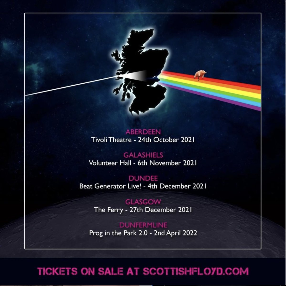 ScottishFloyd's tweet photo. Tickets>>> https://t.co/l9bLQ5iEu1

#scottishpinkfloyd #pinkfloydtribute #pinkfloydglasgow #tivolitheatre #aberdeen #galashiels #volunteerhall #theferryglasgow #glasgow #proginthepark #glenpavilion #dunfermline https://t.co/wEhtFDalWd
