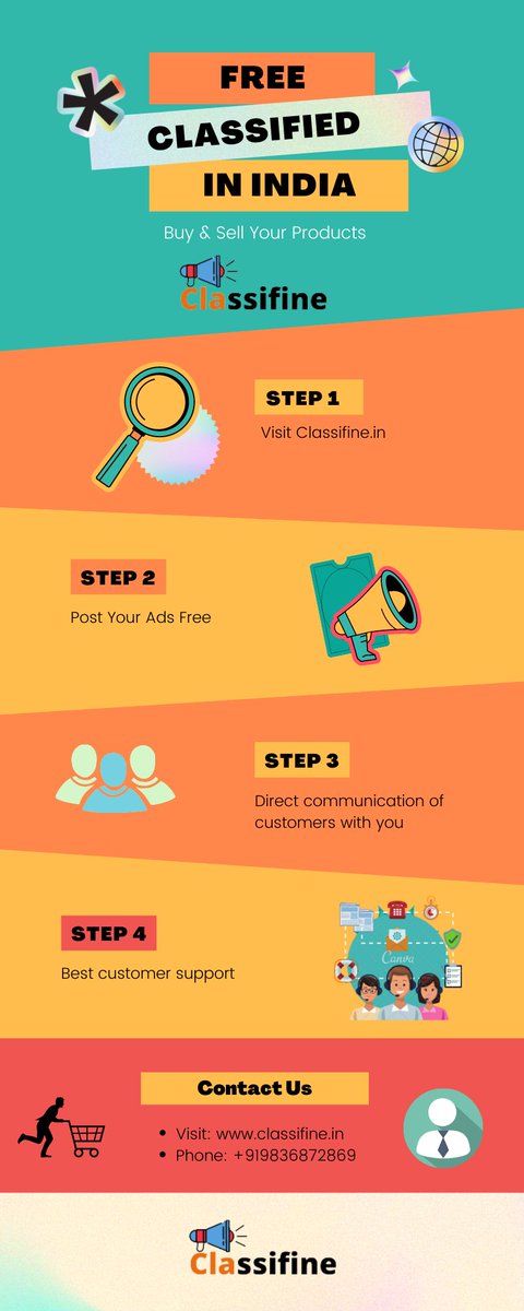 classifine1's tweet photo. Free classified site in India 
Free classified site in India Buy and sell products from our classifieds website and you will find everything you need here very easily.
Visit: https://t.co/qshPfA1NxU
#FreeclassifiedsiteinIndia #postads #ads #classifed #freeclassified #classifine https://t.co/mRK2192NNk