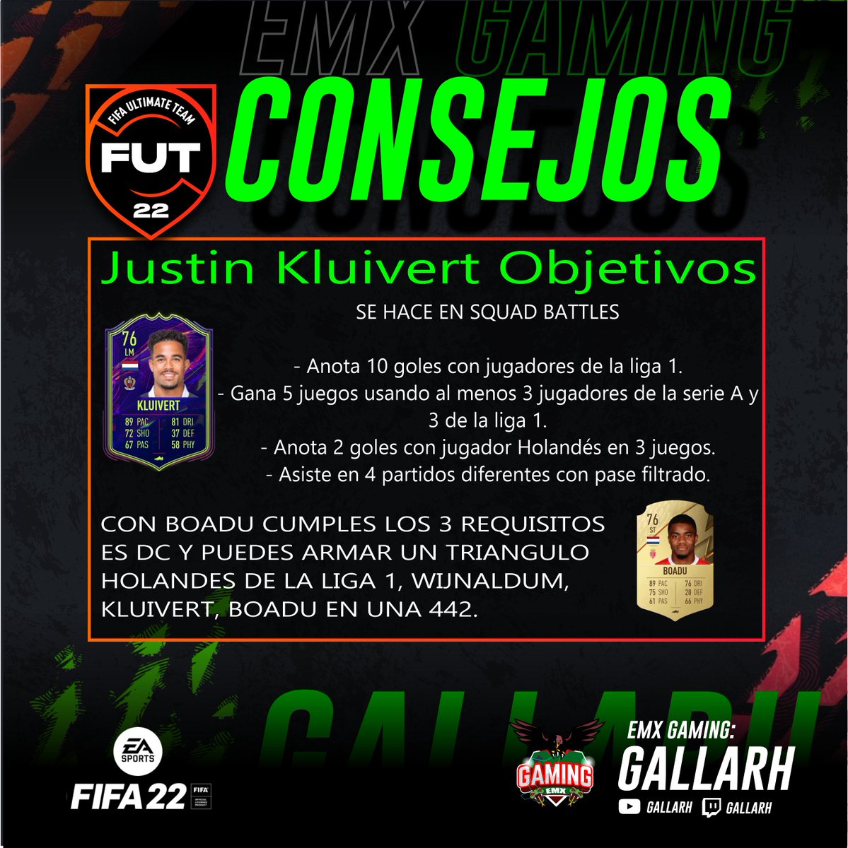 gallarh's tweet photo. Servicio a la Comunidad de #FIFA22 #Objetivos #SquadsBattles https://t.co/reSbhwPQTo