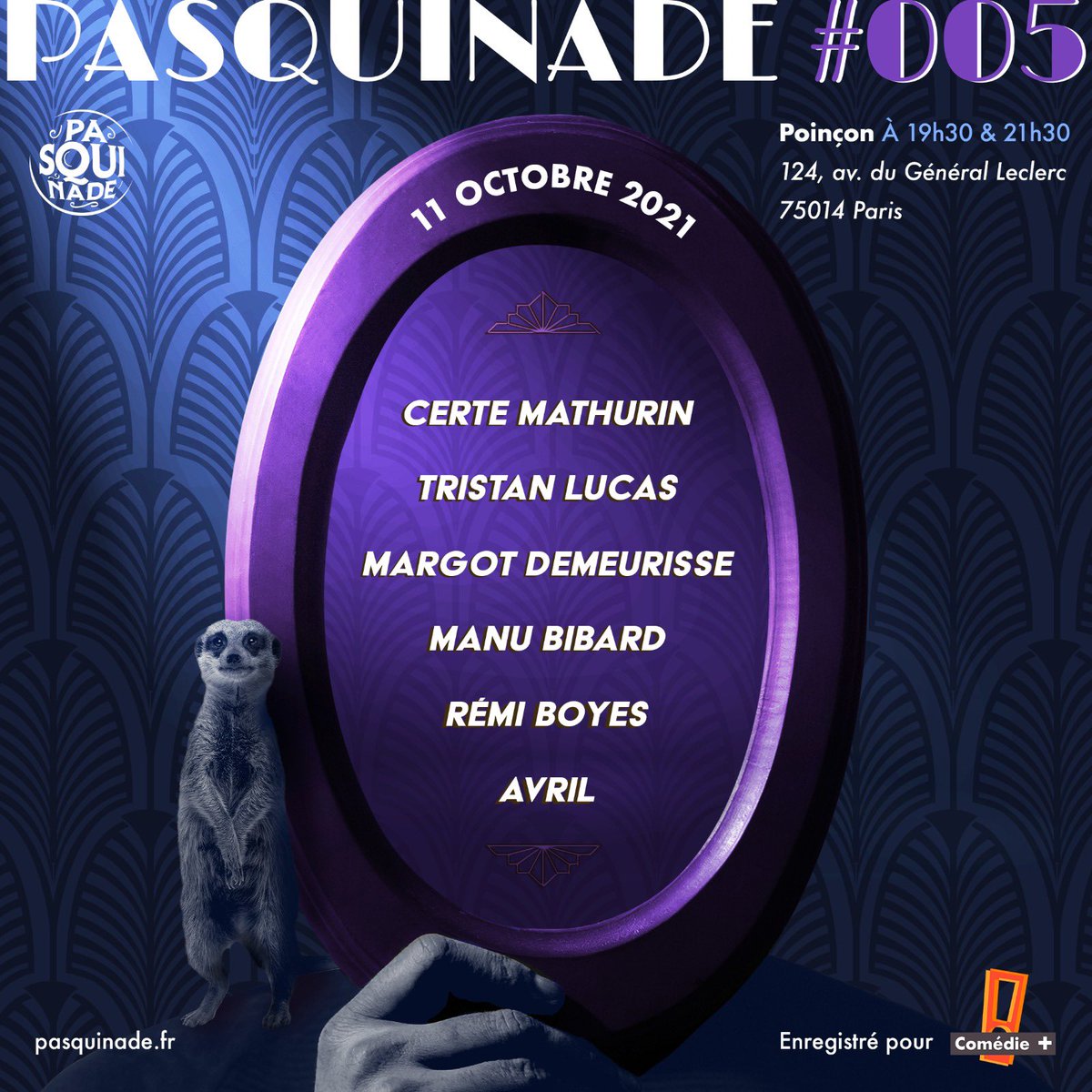 pasquinade_fr's tweet photo. Nouveaux plateaux : les 11 et 12 octobre !
🎟 Pour y assister : https://t.co/zUidvxgYDu
#Pasquinade https://t.co/GnueEFACcw