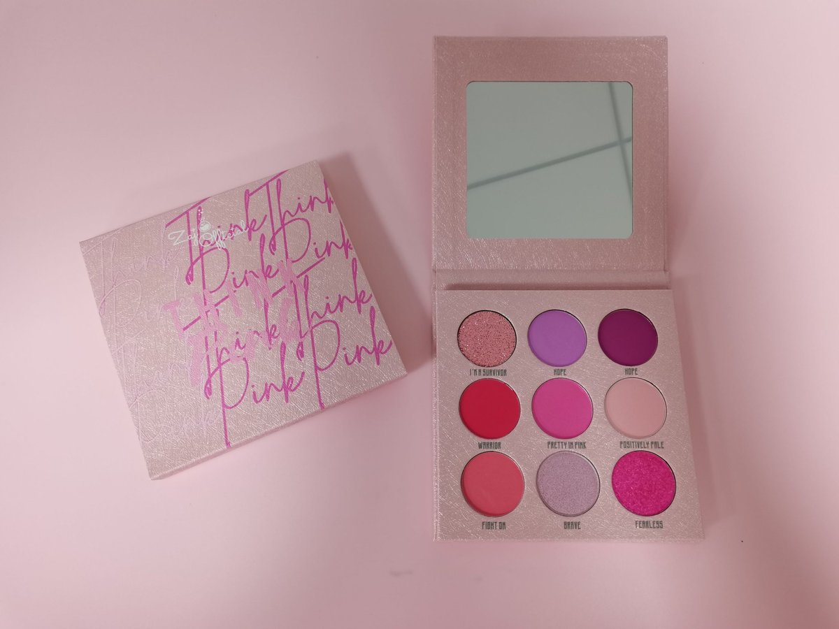 Zajofficialll's tweet photo. Think Pink eyeshadow palette coming Oct. 15th! Dedicated to breast cancer awareness💖💕 https://t.co/kgvvaxWSlb