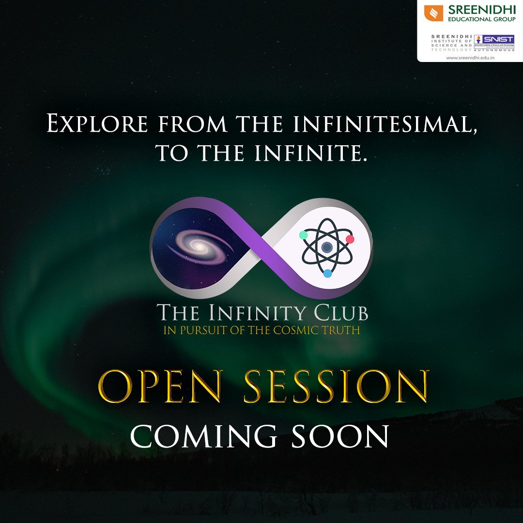 TIC_Snist's tweet photo. The Infinity Club is on its way to embark on a quest for truth in the vastness of the universe!!

#theinfinityclubsnist  #Hyderabad #snist #knowledge #education #research #science #experimentation
#COSMOS #SPACE #Time #entropy #generalrelativity https://t.co/eJ6GSrUSXp