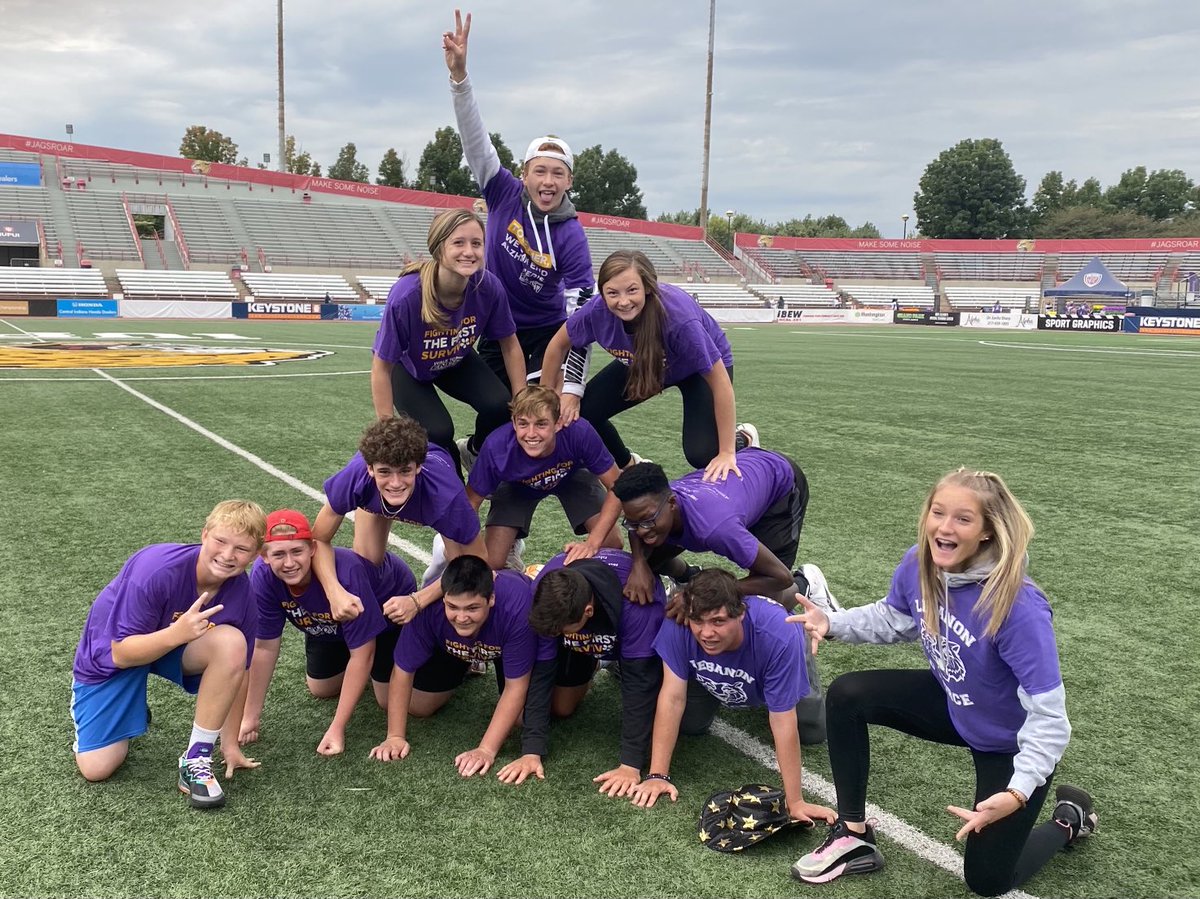 PhylFerrell's tweet photo. Fun day at the @AlzIndiana #Walk2EndAlz 💜🧠 pretty proud of these kiddos’ fundraising efforts and team spirit! #GForce #ENDALZ #LCSCStory #LovinLebanon @Lebanon_Indiana @lebanontigers @Lebanon_Schools @alzassociation https://t.co/zj6m4O0KHn