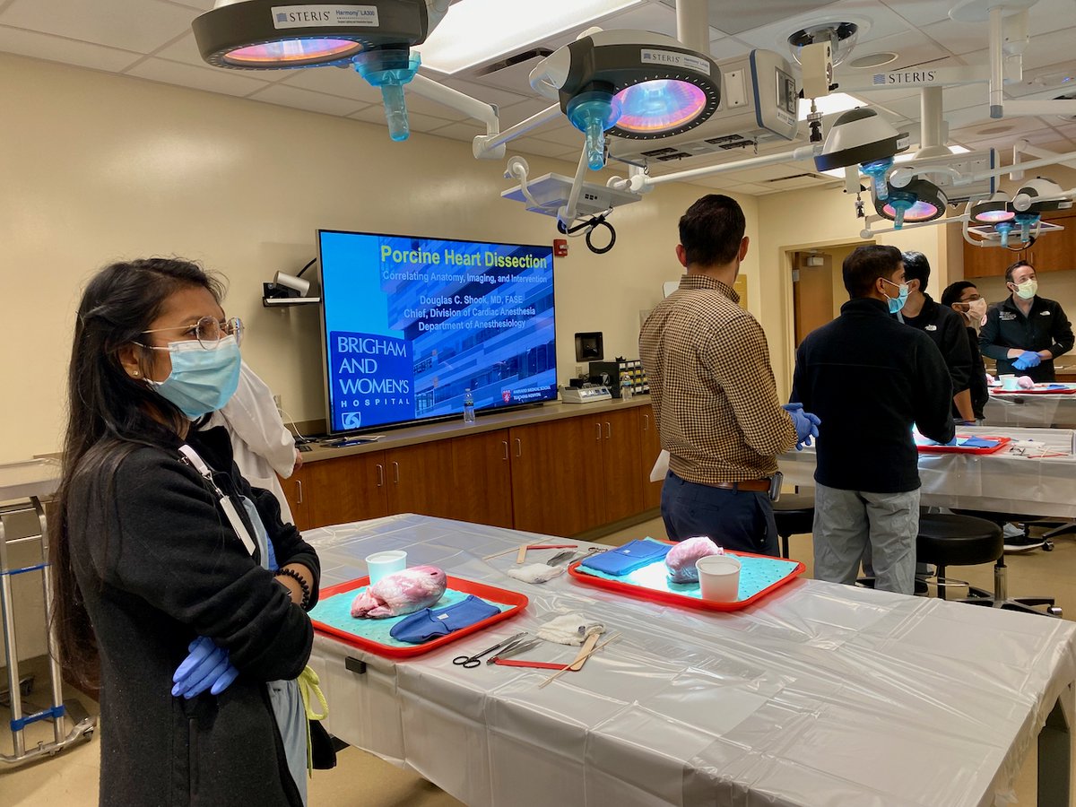 moiz_hafiz's tweet photo. Very pleased to have held our first porcine heart dissection event under central IL fellows forum #CIFF for cardiology fellows @siusom and @UICOMPeoria @  surgical skills lab @ChooseMemorial taught by @DouglasShookMD from @BrighamWomens. @avolgman @SrihariNaiduMD Thanks everyone! https://t.co/rT3MB0O6iL