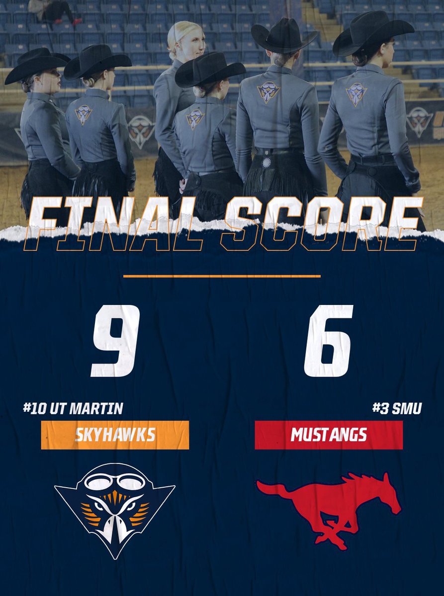 ETHAN_RECLAIM's tweet photo. EQUEST: No. 10 @UTM_Equestrian takes down No. 3 SMU in Delaware for the first win over a top-3 ranked squad in school history! https://t.co/Xgs7wZFMT4