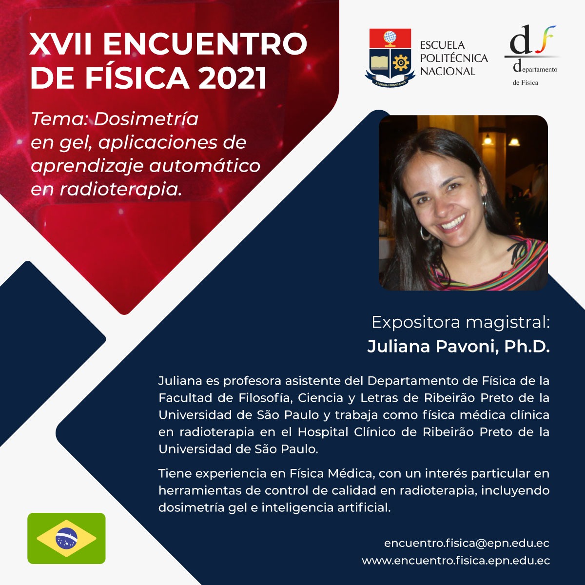 La inteligencia artificial 🤖 ha ayudado mucho a la predicción y toma de decisiones en el campo de la medicina 🧪💻 
¿Quieres conocer las aplicaciones en radioterapia? 👇
🗓 Del 25 al 29 de octubre de 2021.
✍🏽 Regístrate en: bit.ly/3jVDc4x
ℹ️  encuentrofisica.epn.edu.ec