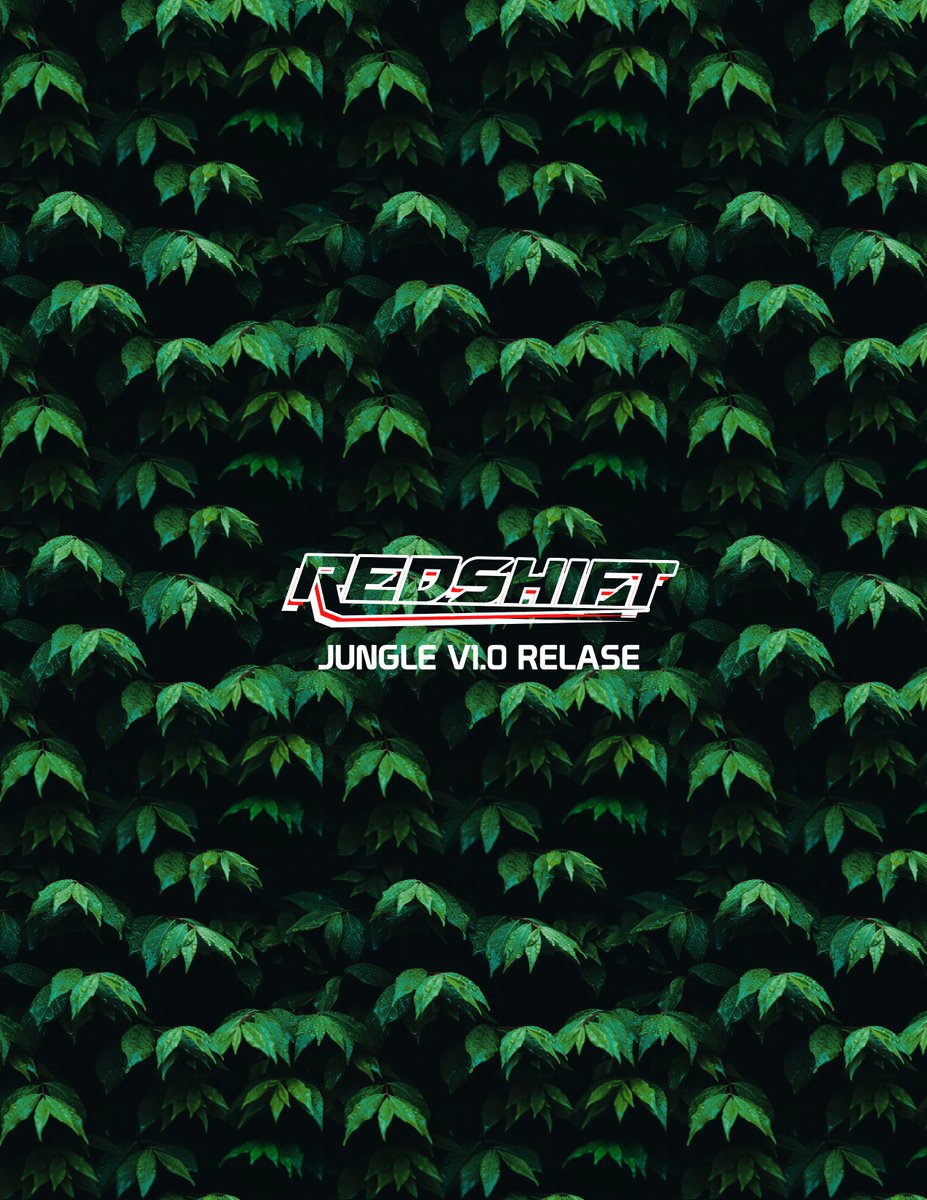 Redshift is proud to announce the release of JUNGLE v1.0 &amp; ESSENTIALS v0.0 to the shop.

Check out the merch:
redshiftvr.online/shop