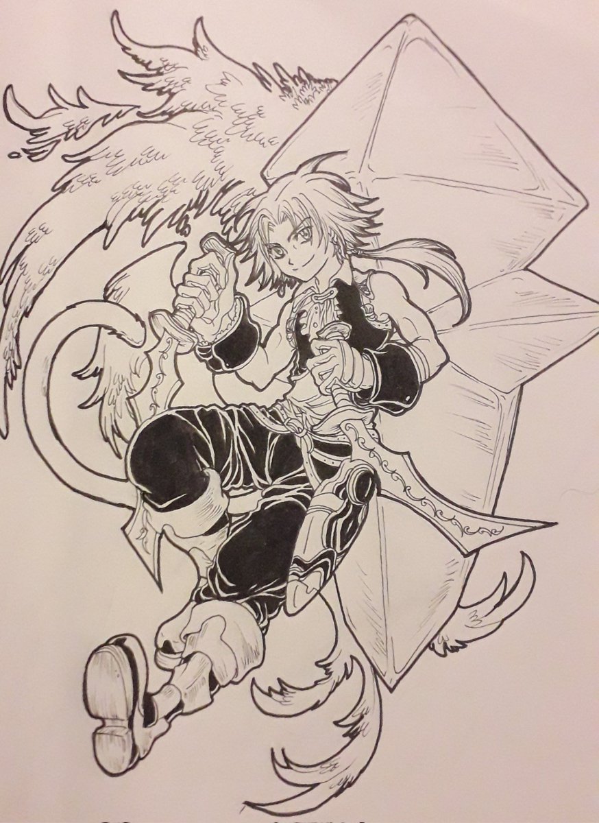 KristeivaC's tweet photo. #inktoberday1; Quoi de mieux que le héros de mon ff pref pour illustrer le thème "cristal" 😁!! (non non j'ai pas un jour de retard 😜)
#inktober2021 #inktobercrystal #crystal #finalfantasy9 #ff #djidane #fanart #videogame #traditionnalart #drawing #illustration #fantasy https://t.co/ZgQBH9gf09