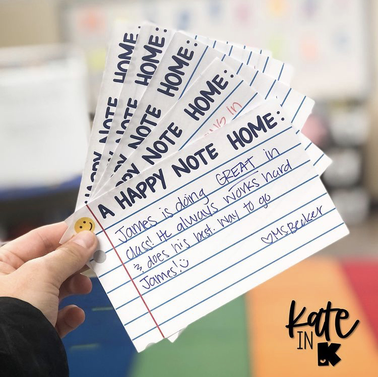 scooteducation's tweet photo. Focusing on the positive is an important step to building relationships with students. 🌻

@kate_in_k uses these notes to send positivity to families but #SubstituteTeachers can also leave similar notes for the full-time teacher to let them know how amazing certain students were! https://t.co/vpoGF6c8A4