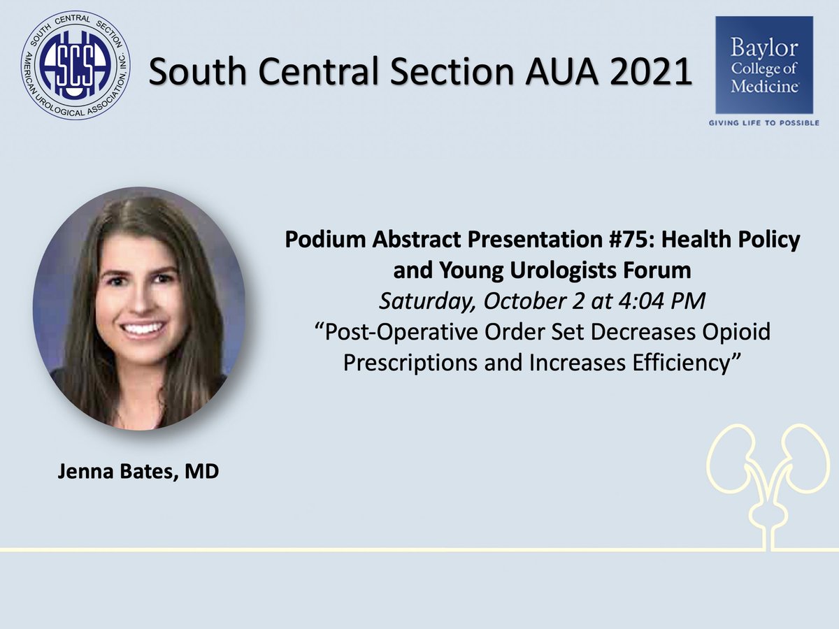 BCM Department of Urology (@bcm_urology) on Twitter photo Saturday final outstanding day at <a href="/SCSAUA/">South Central Section of the AUA</a>
<a href="/SukumarMD/">Shyam Sukumar</a> on recon challenges
J.Jones leads VA/Military session
W/ pres on #Diversity in #Urology by <a href="/LonestarUroDoc/">Jennifer Taylor, MD</a> our PD
Last but def. not least
<a href="/JennaBatesMD/">Jenna Bates</a>: QI project <a href="/VAHouston/">VA Houston</a> to minimize opioid Rx after uro surg Saturday final outstanding day at <a href="/SCSAUA/">South Central Section of the AUA</a>
<a href="/SukumarMD/">Shyam Sukumar</a> on recon challenges
J.Jones leads VA/Military session
W/ pres on #Diversity in #Urology by <a href="/LonestarUroDoc/">Jennifer Taylor, MD</a> our PD
Last but def. not least
<a href="/JennaBatesMD/">Jenna Bates</a>: QI project <a href="/VAHouston/">VA Houston</a> to minimize opioid Rx after uro surg