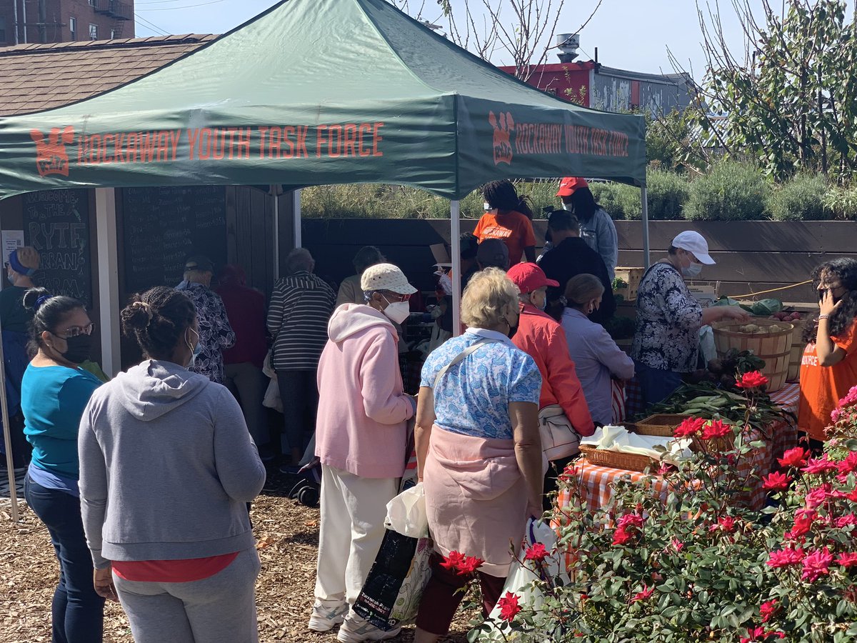 Busy day at the farm. Stop by we’re open until 4:00pm. #FarRockaway #FoodJustice #BlackFarmers