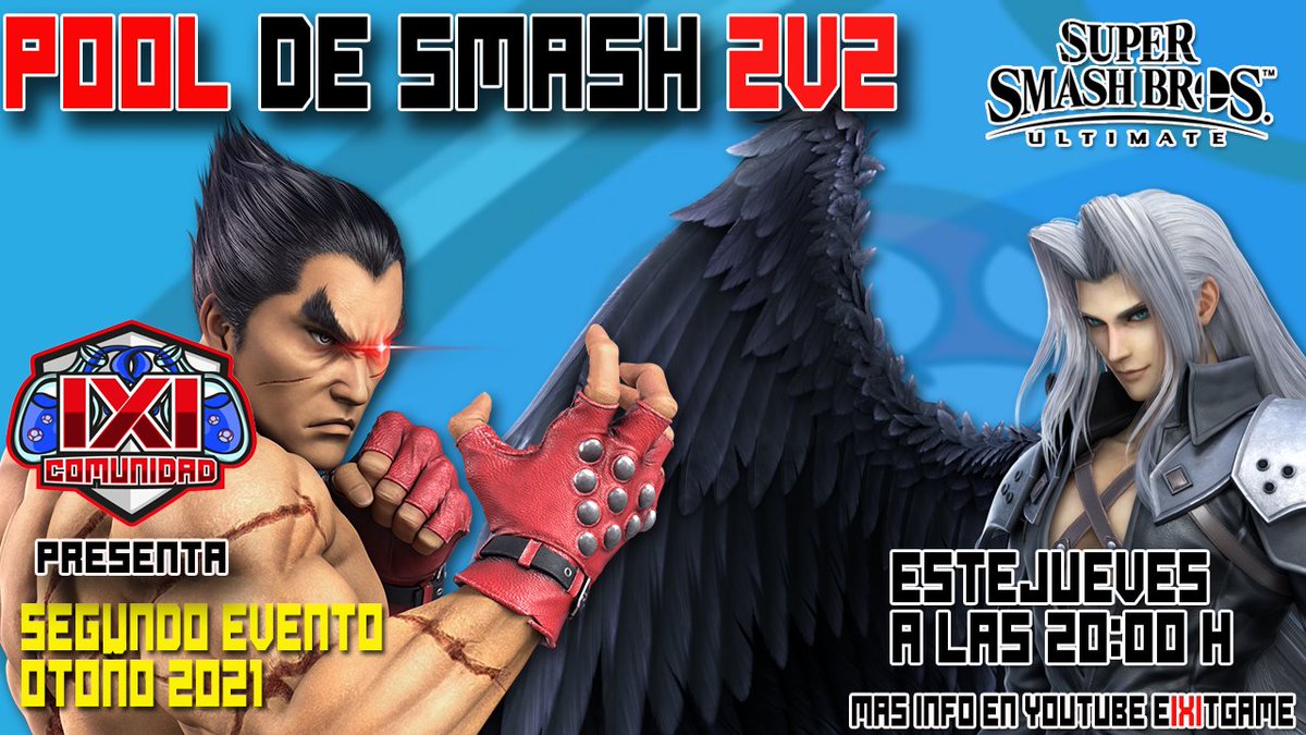 EixitGame's tweet photo. ⚗️SEGUNDO EVENTO DE COMUNIDAD OTOÑO 2021
-JUEVES 07 DE SEPTIEMBRE A LAS 20:00 HORA ESPAÑOLA
-SMASH BROS ULTIMATE 2V2 (BOLA SMASH)
-PLAZAS X
PARA PARTICIPAR:
https://t.co/IsS9LVMxM0
-🟣DIRECTO
https://t.co/JvRNuF6ppu
#eixitgame #comunidadIXI #SmashBrosUltimate https://t.co/6KeCqWRDKh