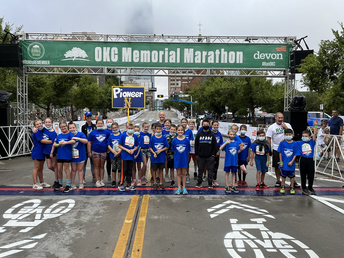 Proud of the Pioneer running club students today taking part in the #OKCMemorialMarathon led by <a href="/AmyersAmanda/">Amanda</a>!
